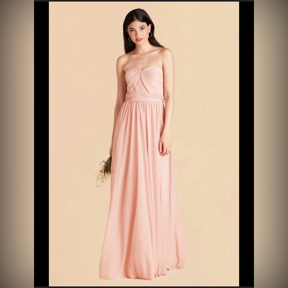Birdy Grey NWT blush Grace Convertible maxi formal dress strapless large I48 - Picture 3 of 15
